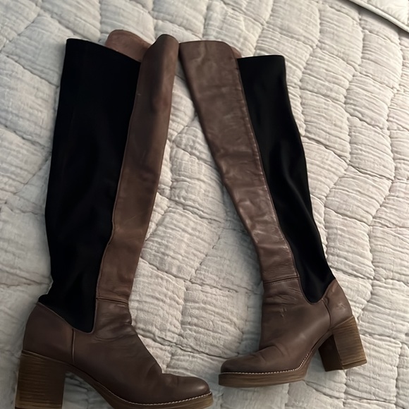 Free People Over Knee Taupe Boots - Picture 3 of 5